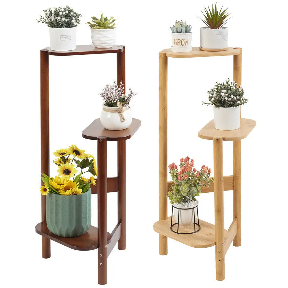 3-Tier Bamboo Plant Stands Indoor, Plant Stand Holder