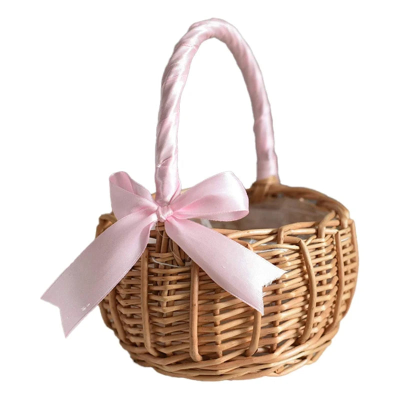 Woven Flower Basket Rattan Storage Basket