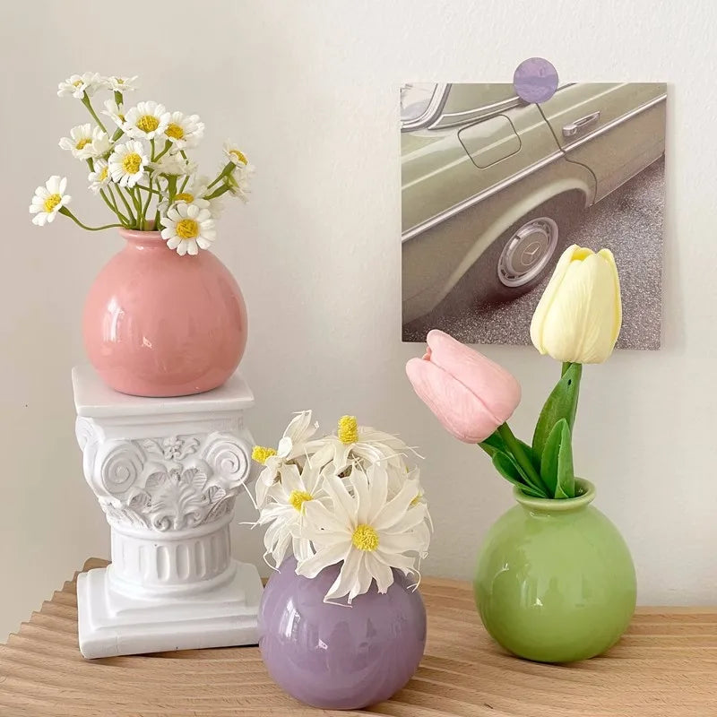 Aesthetic Flower Vases Mini Ceramics Vase