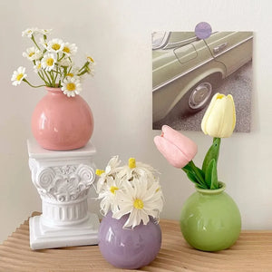 Aesthetic Flower Vases Mini Ceramics Vase