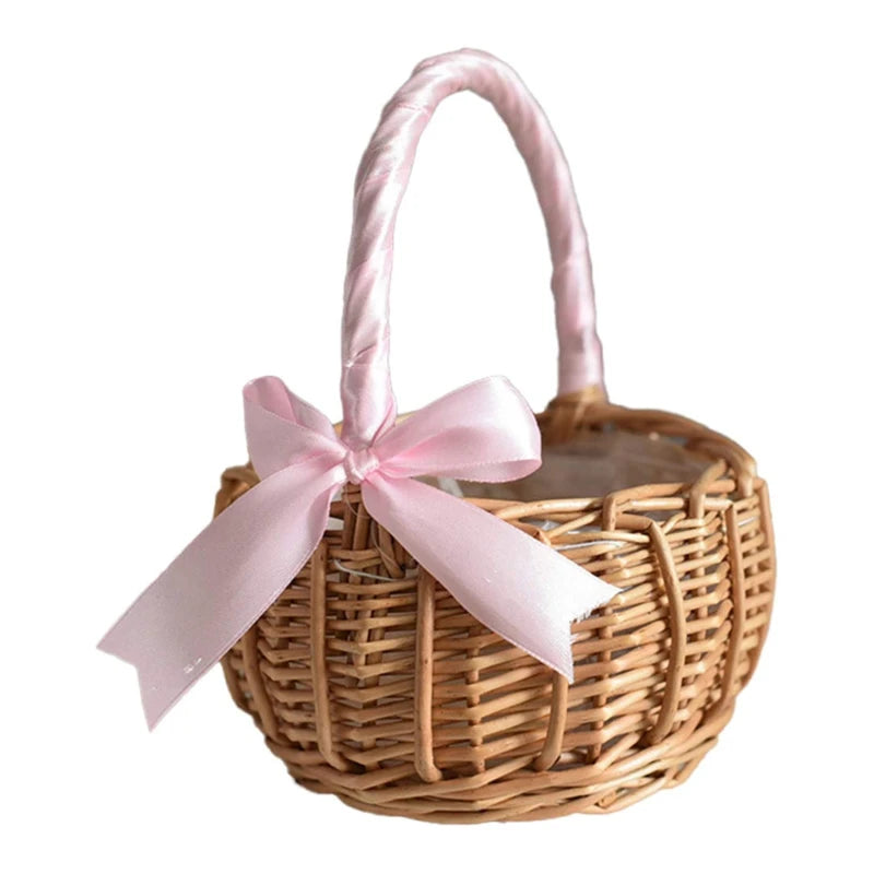 Woven Flower Basket Rattan Storage Basket