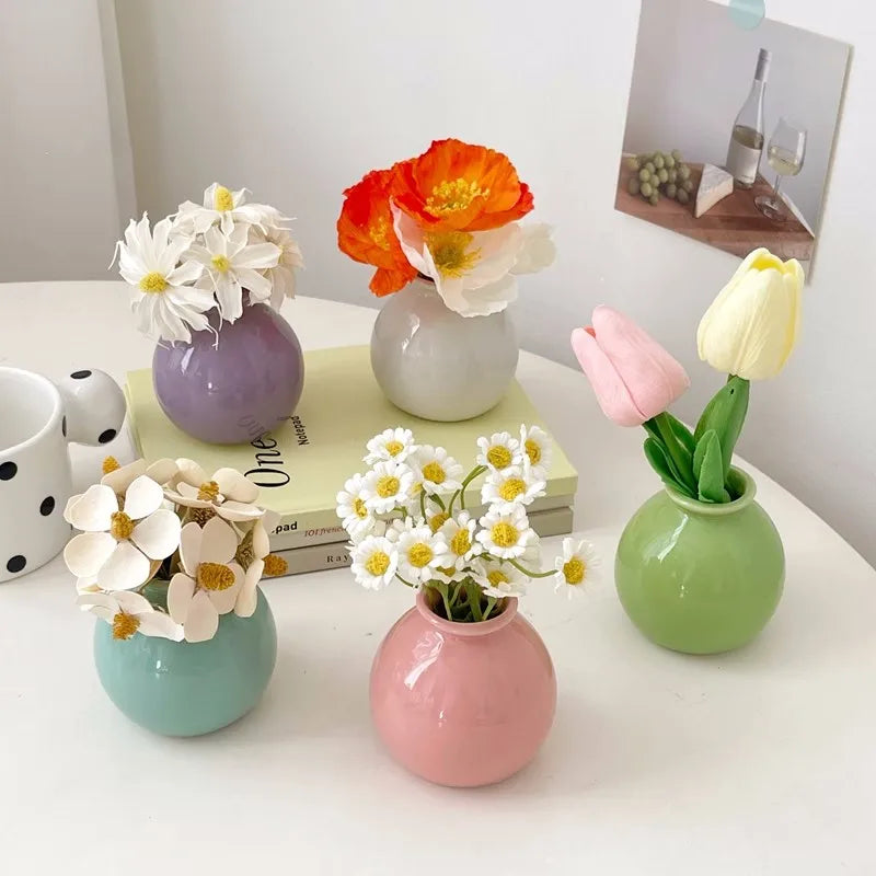 Aesthetic Flower Vases Mini Ceramics Vase
