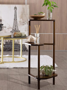 3 Tier Bamboo Tall Corner Plant Rack Planter Stand