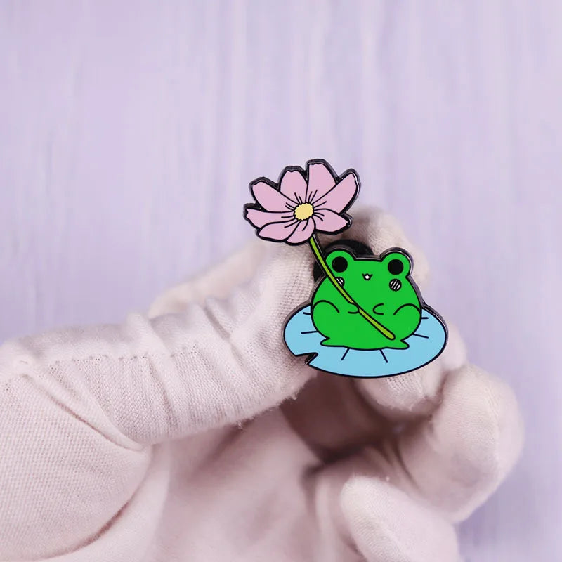 Cats in Plants Enamel Pins 