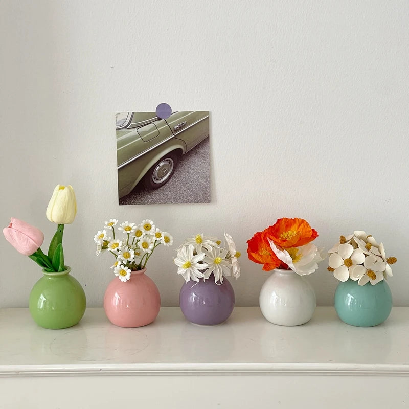 Aesthetic Flower Vases Mini Ceramics Vase