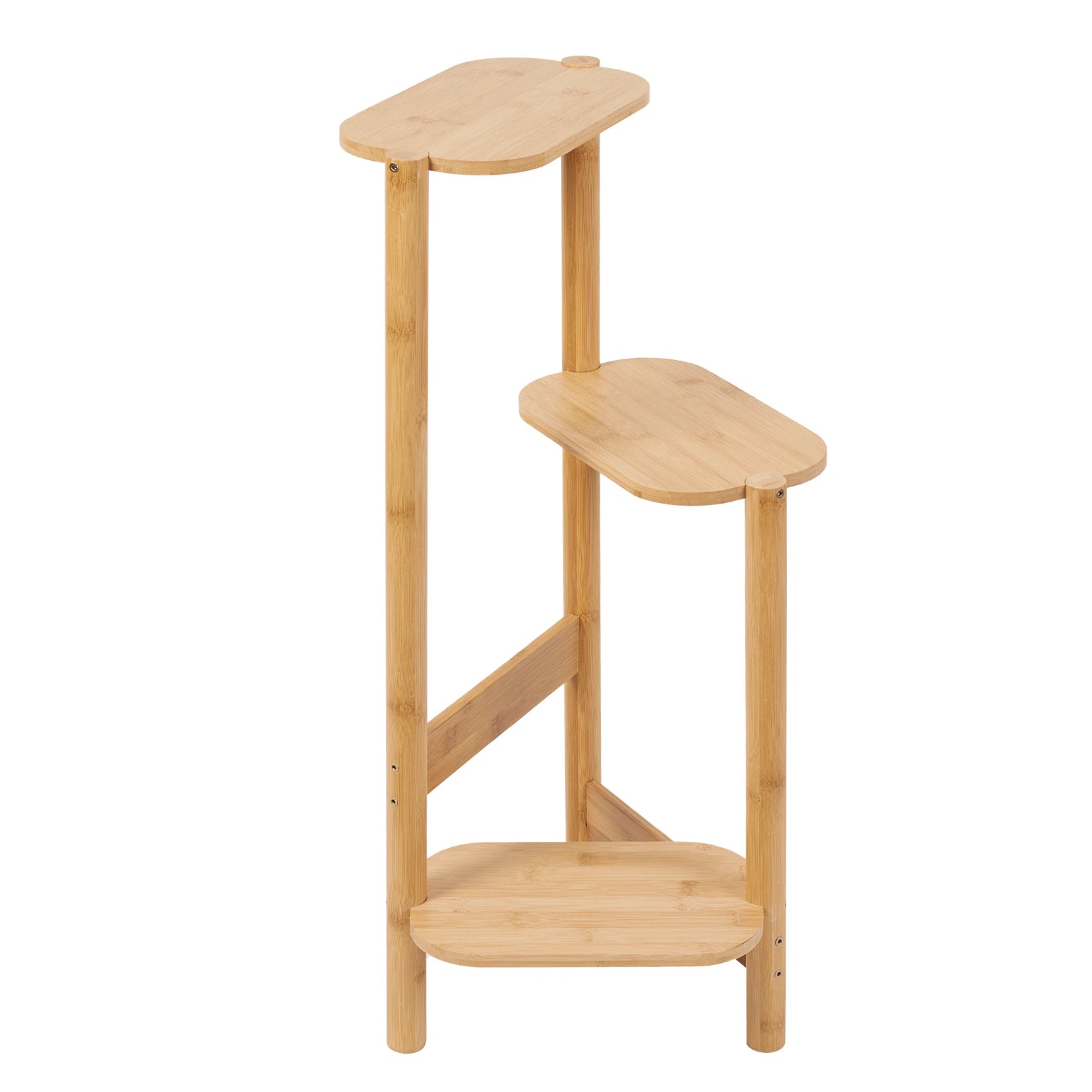 3 Tier Bamboo Tall Corner Plant Rack Planter Stand