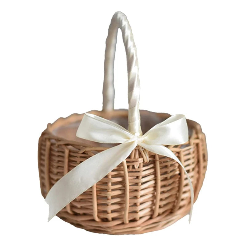 Woven Flower Basket Rattan Storage Basket