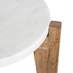 Modern Marble Two-Piece Plant Stands