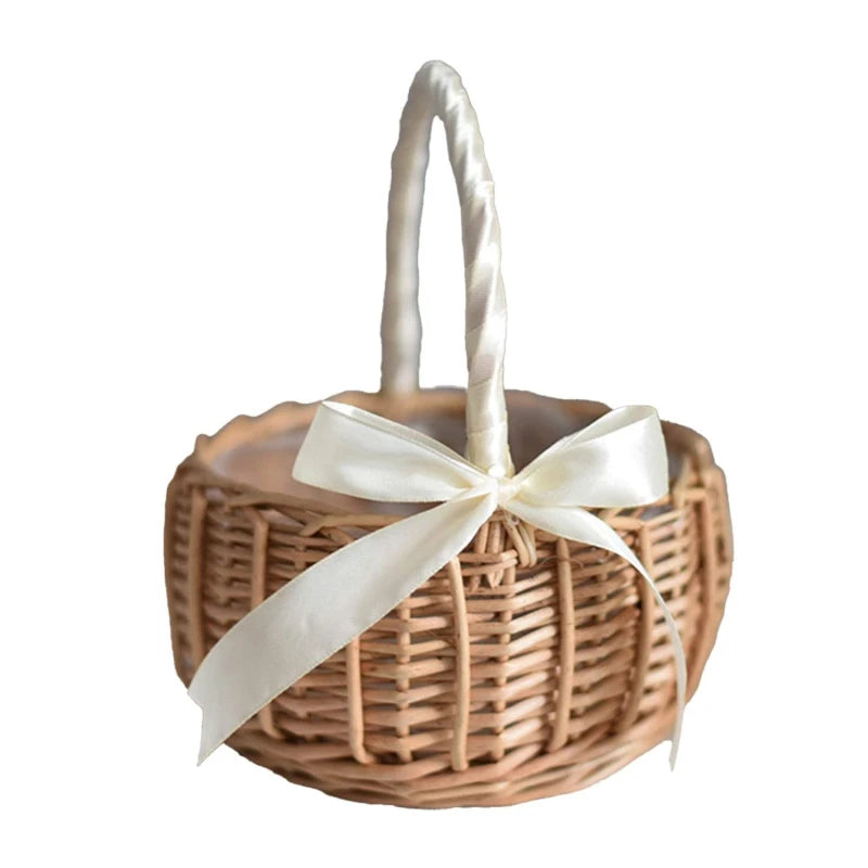 Woven Flower Basket Rattan Storage Basket