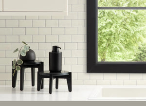 Modern Marble Two-Piece Plant Stands