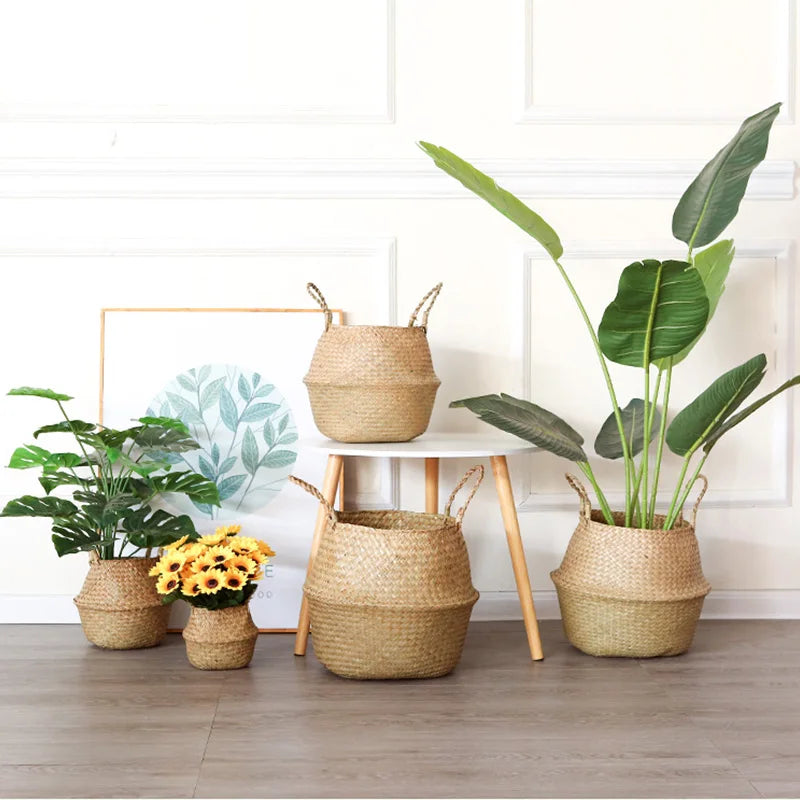 Seaweed Wicker Basket