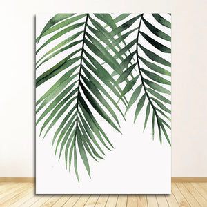 Scandinavian Style Tropical Plants Poster Green Leaves Decorative Picture Modern