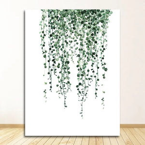 Scandinavian Style Tropical Plants Poster Green Leaves Decorative Picture Modern