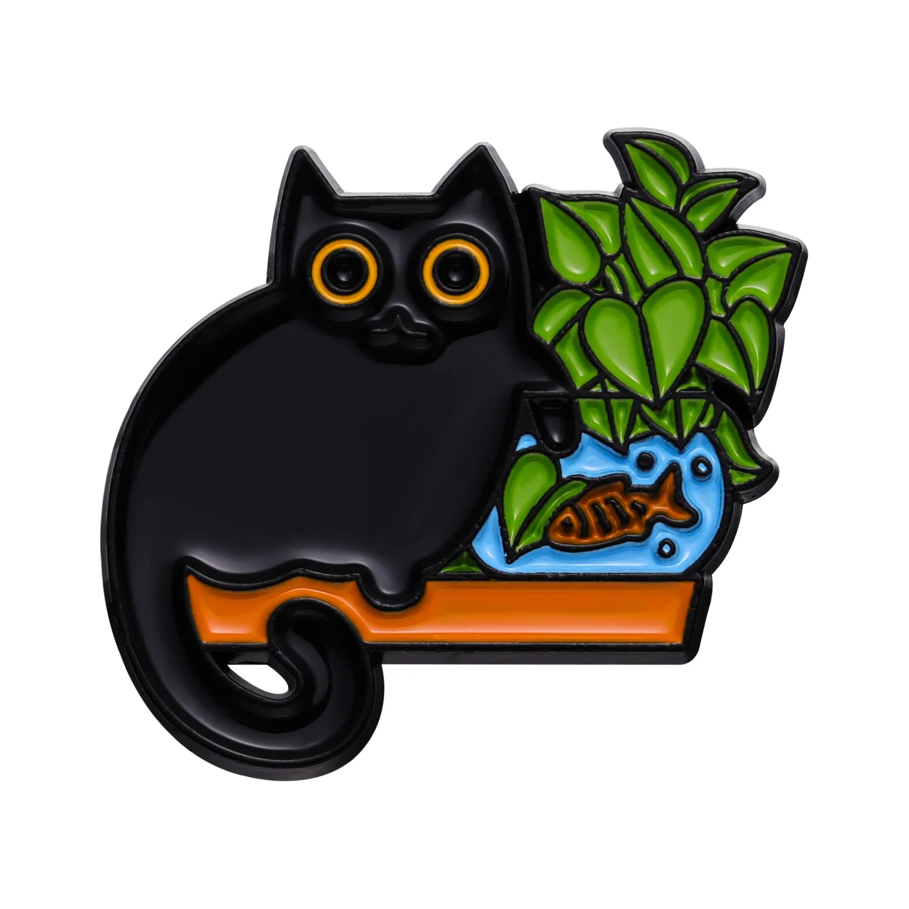 Cats in Plants Enamel Pins 