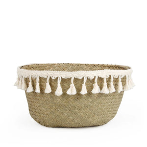 Boho Decor Wicker Baskets Storage Hand Woven Rattan Basket