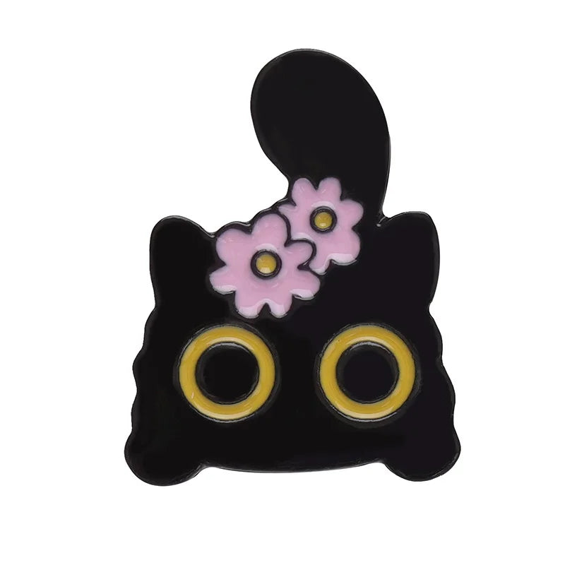 Cats in Plants Enamel Pins 